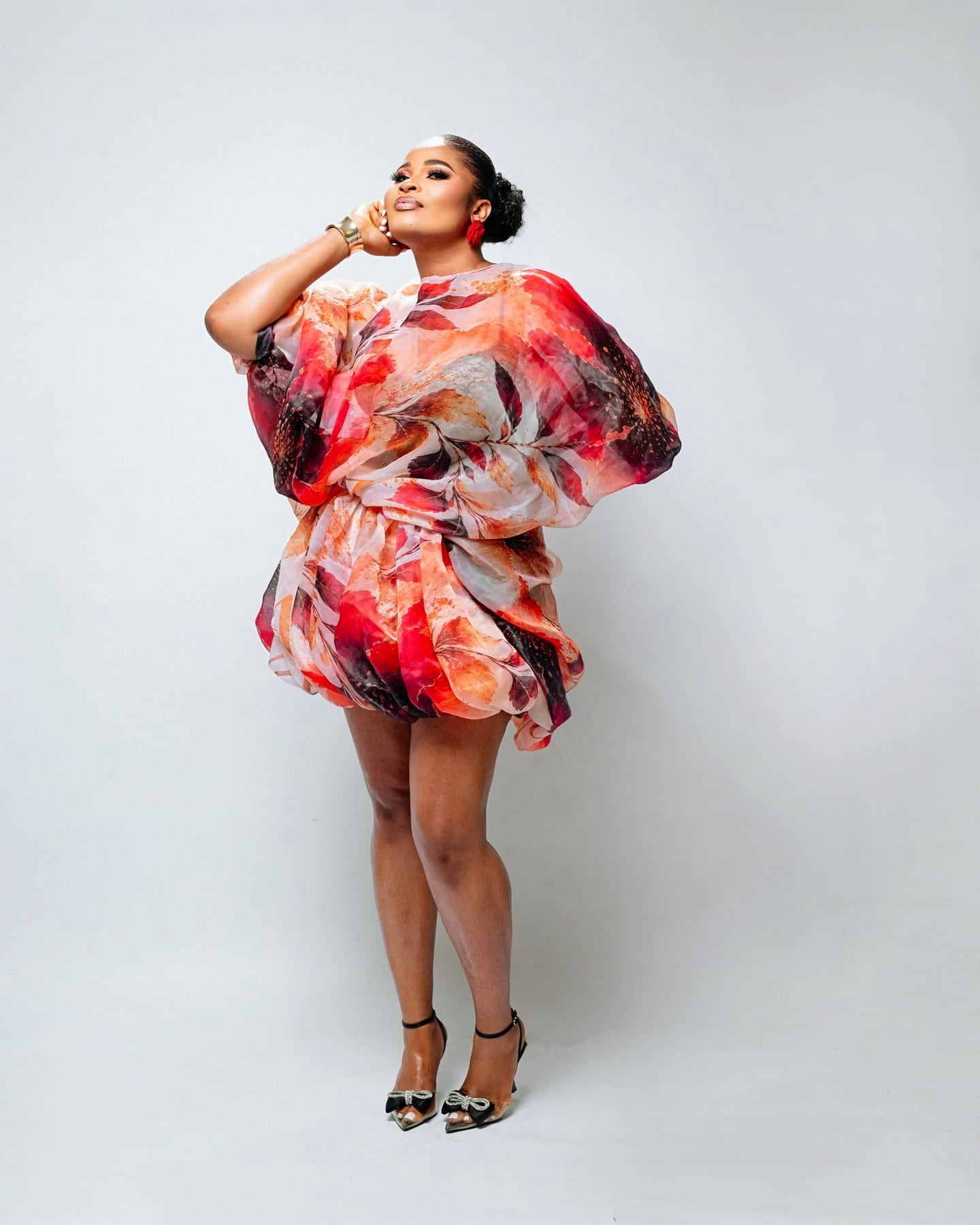 Blossom Bubble Dress in blue, ember and gold florals (frame 10 of 11)