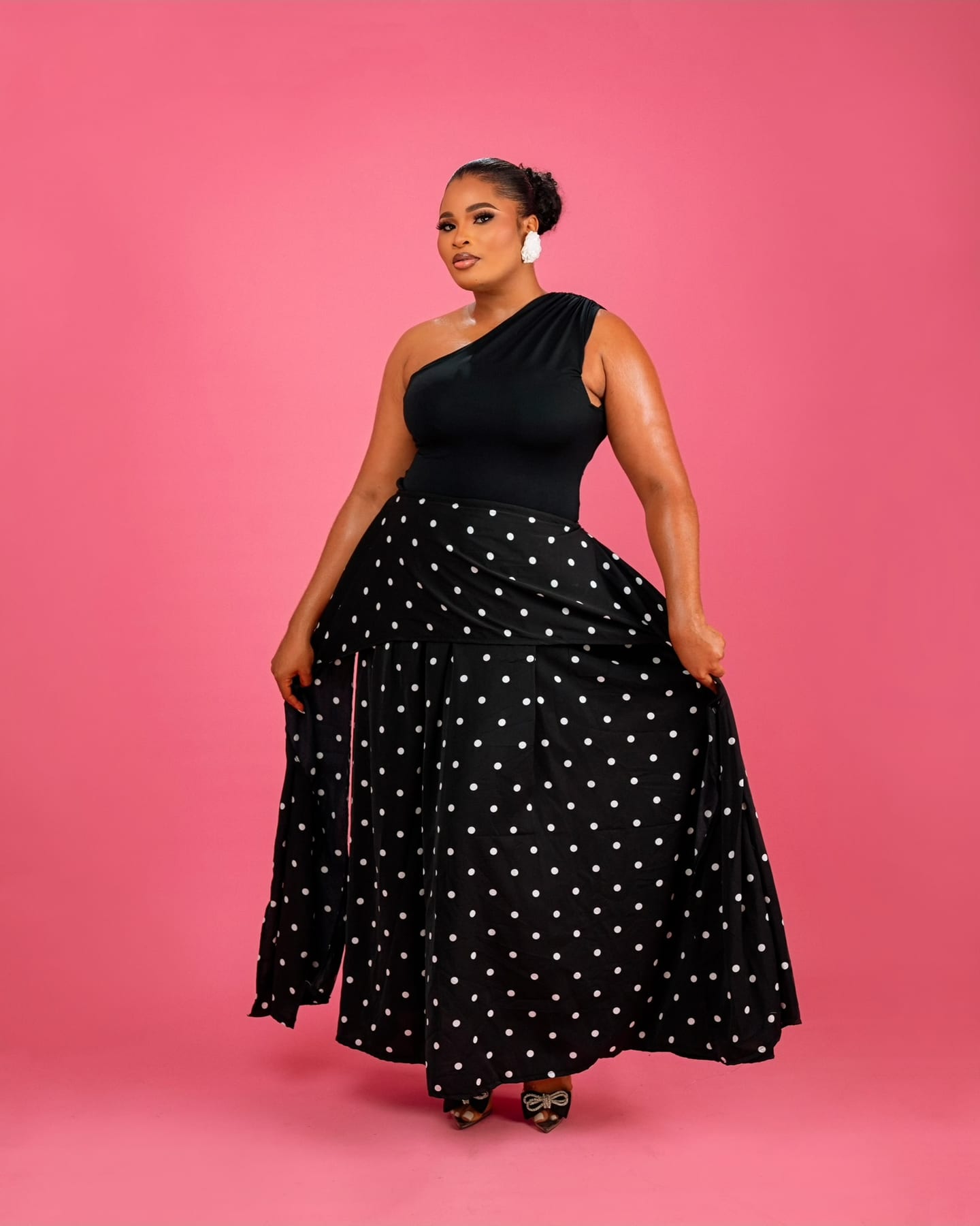 Polka Muse black and white spotted skirt set (frame 4 of 11)