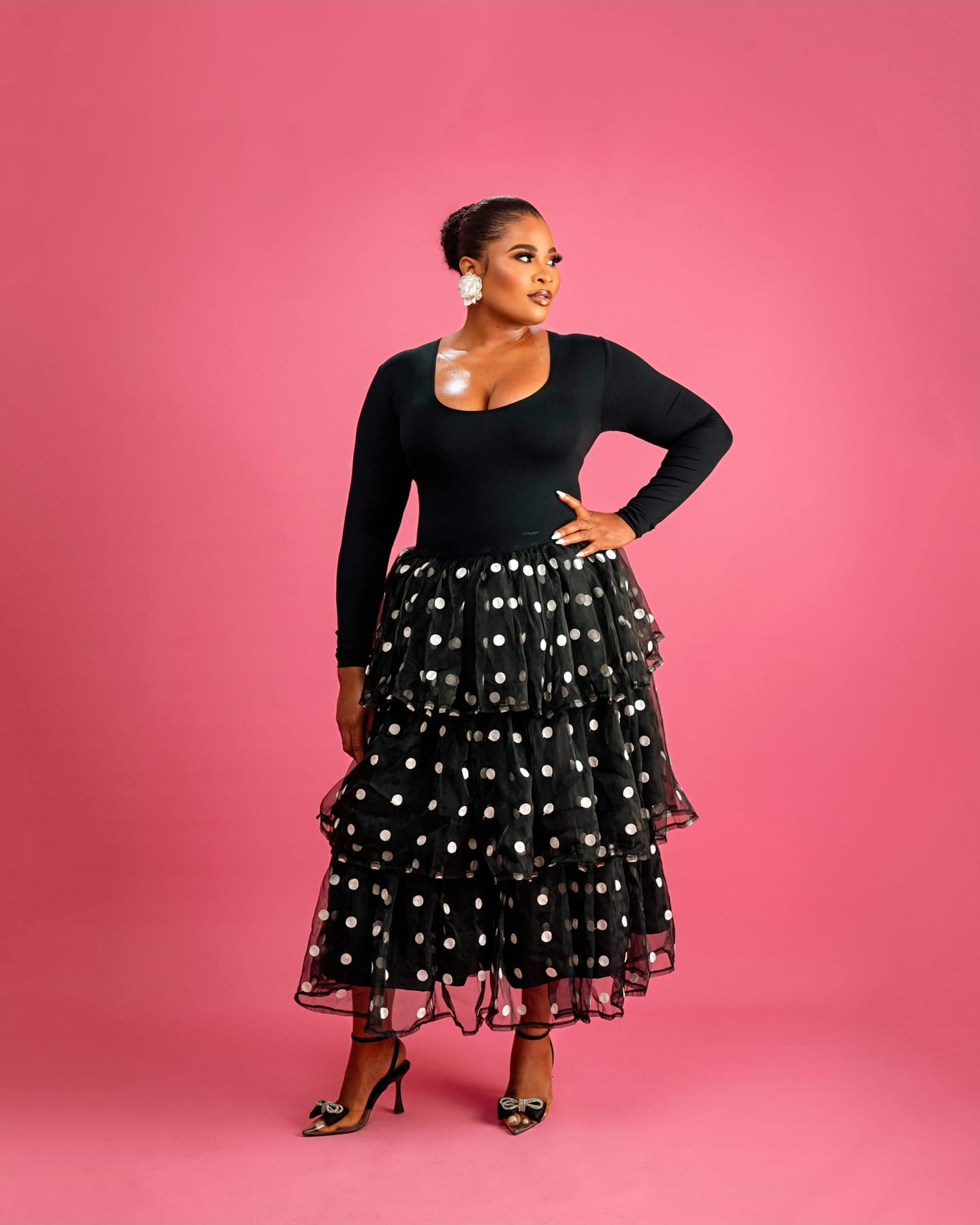 Kiri Polka Dress with tiered spotted tulle (frame 6 of 10)