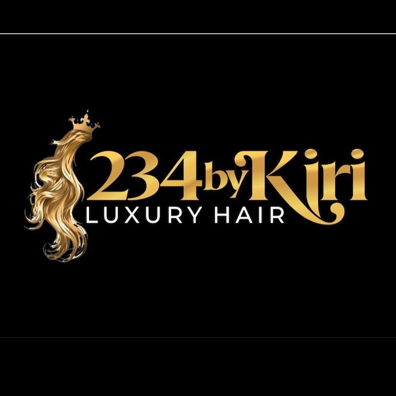 234byKiri Luxury Hair logo in gold on black